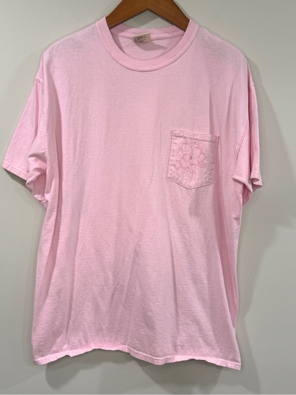 Comfort Colors Women Light Pink Short Sleeve Southern Style Tee Size L